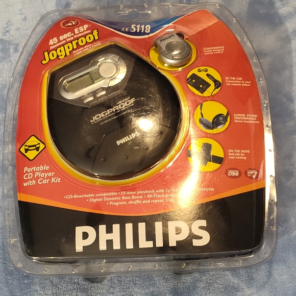 Philips Black Jogproof Portable CD Player - Picture 1 of 12